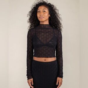 NLT Abra Jacquard Mesh Top